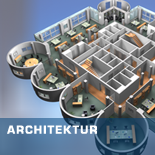 CAD-Modell einer Büroetage